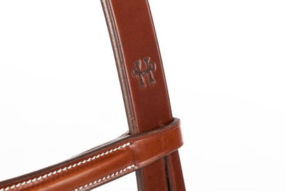 Huntley Equestrian Fancy Stitched Sedgwick Leather English Bridle and Reins - color: Conker, size: Cob