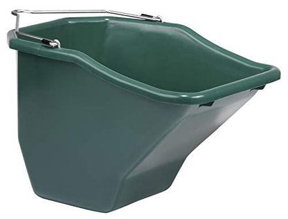 Little Giant® Plastic Better Bucket | Horse Feed Bucket | Ergonomically Designed | Flat Back Bucket | Made in USA | 20 Quarts | Green - color: Green, size: 20 Quarts