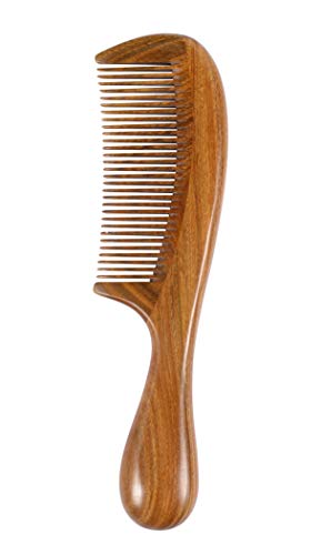 Louise Maelys Wood Fine Tooth Comb For Thick Hair, Anti Static - color: Fine Tooth