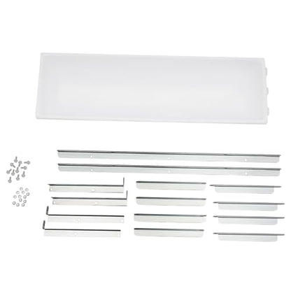 Livestock Feed Trough with Stand, 35L/9.25Gal Capacity Livestock Water Trough with Triangular-Structure Stand 39" Long Portable Farm Animal Feeder for Calves, Pigs, Sheep and Horses (White) - color: White