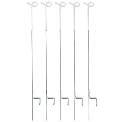 Strainrite® Goldfoot Springsteel Pigtail Electric Fence Post, 33"- 5 Pack