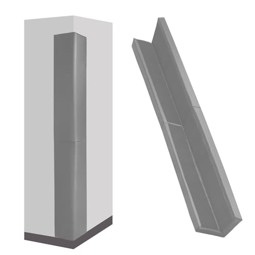 Wall Corner Padding Light Grey Wall Corner Guards Heavy Duty Wall Corner Edge Protector Wall Cushion Mats Waterproof Durable 2 Sides Wall Corner Pads for Safety - color: Light Grey, size: 2"x 5"x 60"
