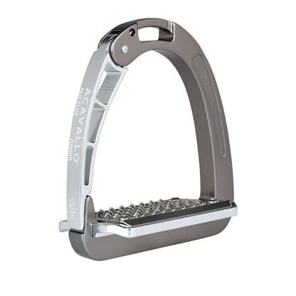 Acavallo Alupro Junior Stirrups, One Size, Black, Set of 2 - color: Titanium Gray