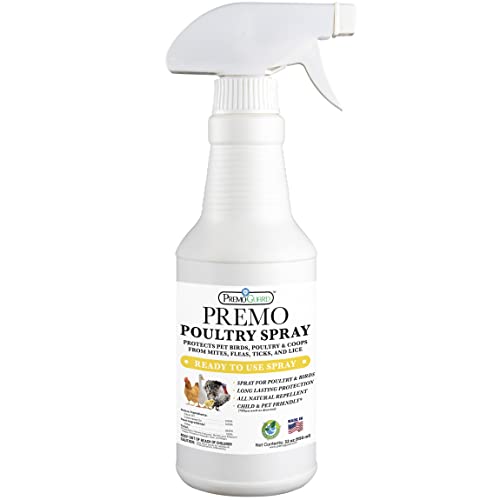 Premo Guard Natural Poultry Spray – Kills Scaly Leg Mites, Fleas, & Lice | Chicken, Duck, Geese Pests, Spray Directly on Birds and Coops, Natural Plant Based Oils, Control & Prevention - size: 32 Fl Oz (Pack of 1)