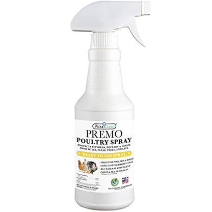 Premo Guard Natural Poultry Spray – Kills Scaly Leg Mites, Fleas, & Lice | Chicken, Duck, Geese Pests, Spray Directly on Birds and Coops, Natural Plant Based Oils, Control & Prevention - size: 32 Fl Oz (Pack of 1)