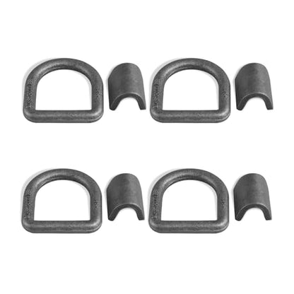 4 Pack Heavy Duty Weld On D-Ring for Trailer 1/2 Inch 12000 LBS. | Weld On D-Ring for Trailer 1/2 Inch Max Break Strength 12000 LBS,Stake Pocket D Rings Truck Tie Down Anchor - size: 1/2 inch