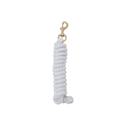 Weaver Leather White Cotton Lead Rope with Solid Brass 225 Snap, White