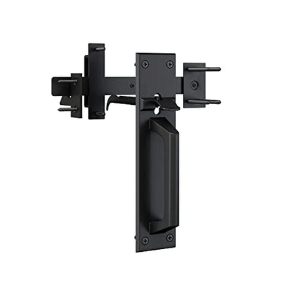 Sdstone Heavy Duty Gate Latch for Wooden Fence，Two Sided Gate Latch for Outdoor Fence， Door Latch Gate Hardware for Wooden Gates, Pool Gate, Backyard, Garden（Black） - style: GL-2