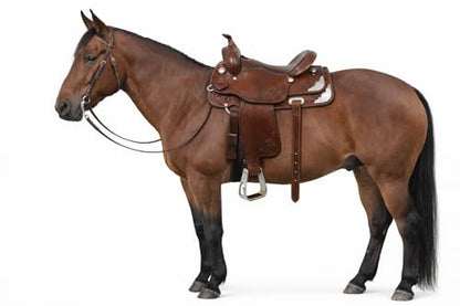 CHALLENGER Horse Saddle Stirrups Western Lightweight Aluminum Angled Engraved Standing Horse Cut-Out Stirrups 51216