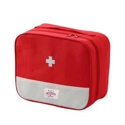 Red First Aid Bag, Medical Bag Empty, Portable Medicine Bag Organizer for Home Outdoor Camping Hiking Travel (Red)