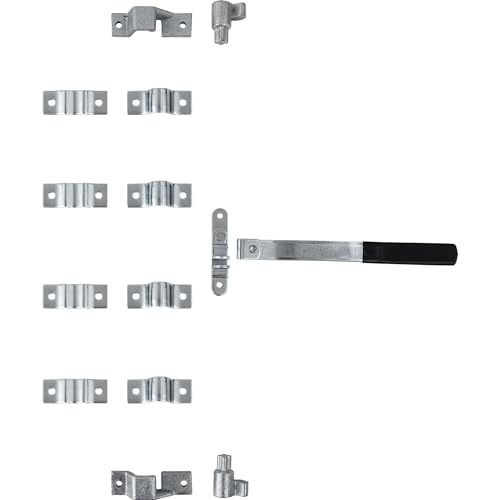 Buyers Products B2159C Cam Action Door Lock Kit, Zinc-Coated Steel with 13 Inch Handle and Cast Components, Corrosion-Resistant Trailer Door Lock System, Fits 3/4 Inch Tubing (Not Included)