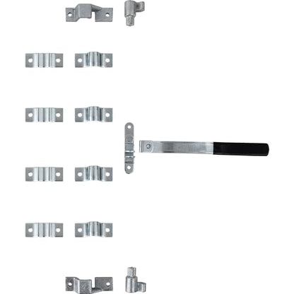 Buyers Products B2159C Cam Action Door Lock Kit, Zinc-Coated Steel with 13 Inch Handle and Cast Components, Corrosion-Resistant Trailer Door Lock System, Fits 3/4 Inch Tubing (Not Included)