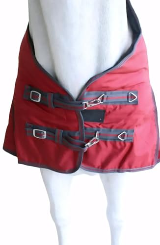 Challenger 1680D Horse Turnout Waterproof Heavy-Weight Winter Blanket Wine 6EE10 - color: Wine Red, size: 80 inches