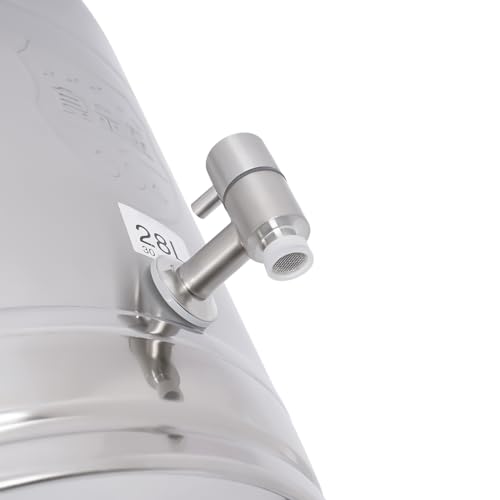 DYNAMI 7.4Gal 304 Stainless Steel Milk Bucket With Faucet,Thickened Stainless Steel Milk Can with Sealing Lid,Large Liquid Container Storage,for Milk,Wine, Oil Storage Transport (28L/7.4gal,w/Faucet) - size: 7.4gal