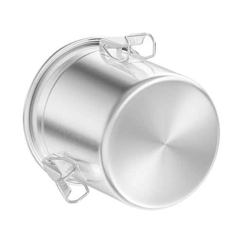 6L Stainless Steel Airtight Canister Rice Cereal Grain Canisters Container Food Oil Sugar Milk Storage Bucket w/Handles+Lid Cylinder Jar for Household Kitchen Bar Restaurants Silver (6L) - color: 6L