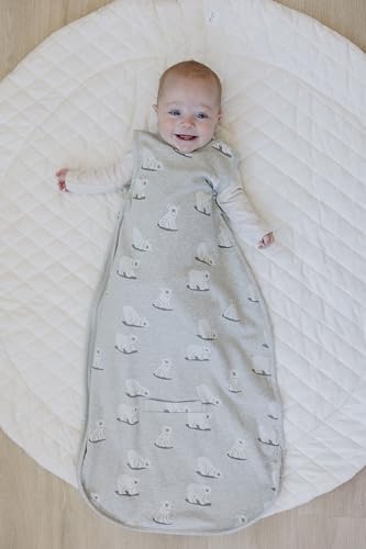 Woolino Merino Wool & Organic Cotton Baby Sleep Sack 2-24 Months – Ultimate 4-Season Baby Sleeping Bag, Universal Size Wearable Blanket, 2-Way Zipper & Adjustable Fit, Year-Round Use - Polar Bear - color: Polar Bears