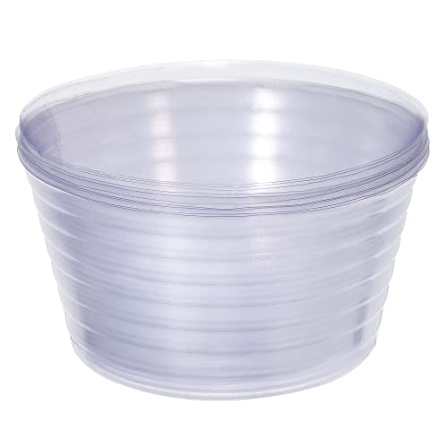 MECCANIXITY Plant Pot Saucer 6.7 Inch Plastic Round Flower Drip Tray for Indoor Outdoor, Clear Pack of 20 - size: 17x9cm