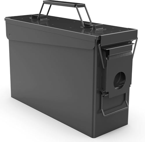 HARDROCK Metal Ammo Can, Ammo Box - color: Black, size: 30cal