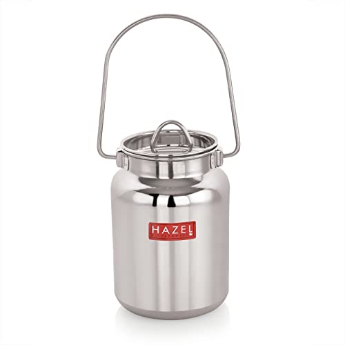 HAZEL Stainless Steel Grease Oil Pot With Lid | Airtight Milk Kitchen Container (76 Fl.Oz) - size: 76 Fl.Oz