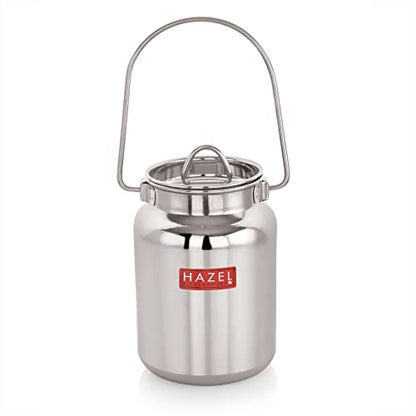 HAZEL Stainless Steel Grease Oil Pot With Lid | Airtight Milk Kitchen Container (76 Fl.Oz) - size: 76 Fl.Oz