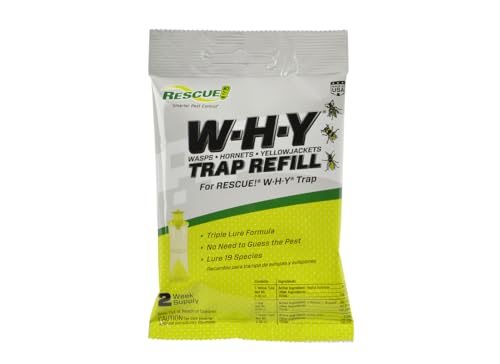 RESCUE! Non-Toxic Wasp, Hornet, Yellowjacket Trap (WHY Trap) Attractant Refill - 2 Week Refill - 3 Pack