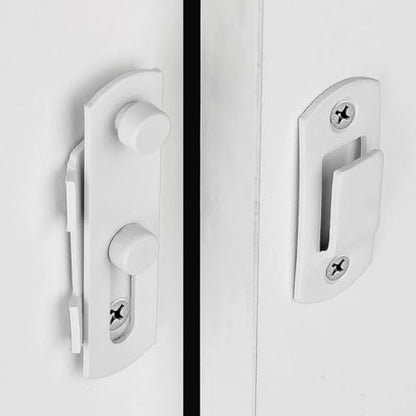 Matte White Stainless Steel Barn Door Latch Bi-fold Door Lock_S - color: Small Matte White