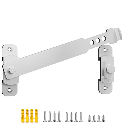 Upgrade Sliding Barn Door Lock Latch, Stainless Steel Gate Flip Latch Lock for Household, Shed, Sliding Doors, Garage, Outdoor Fence (7.87 inch, Silver) - color: Silver, size: 7.87 in