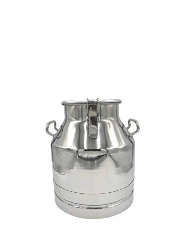 Stainless Steel(304 Grade) Milk, Maple Syrup Transport Cans, Sealed Lid & Optional Spigot (20 Liter (5.3 Gal.), Container Only) - color: Container Only, size: 20 Liter (5.3 Gal.)