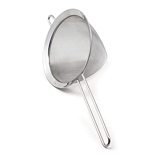 RSVP International Endurance Kitchen Collection, Stainless Steel Fine Mesh Conical Sieve/Colander, Multi-Purpose for Cooking, Baking, Loose Leaf Tea, Bar Strainer Cocktails, 7-Inch - size: 7-Inch