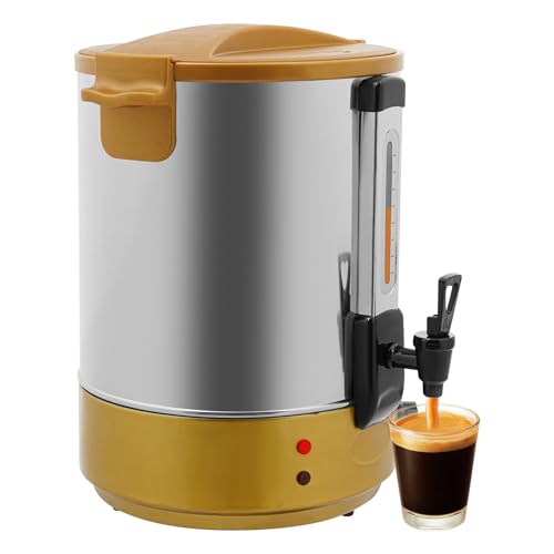 Electric Heat Preservation Bucket, 304 Stainless Steel Coffee Urn with Water Level Gauge, 5Gal Capacity & 86-230 ℉ Temp Control, Commercial Hot Water Dispenser for Cafe, Restaurant, Milk Tea Shop Etc