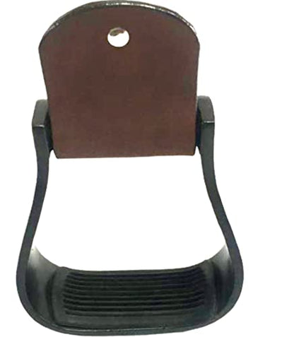 Majestic Ally Western Horse Aluminum Black Engraved Stirrups- Adults - style: Silver-Black