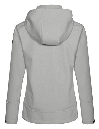 Little Donkey Andy Women’s Softshell Jackets Ski Snowboarding Jackets - color: Light Gray Heather, size: Small