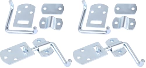 Corner Gate Latch Bracket Set fit Utility Trailer, Wood Security Rack Stake (Pack of 2) - size: 4.4 inches (Pack of 2)