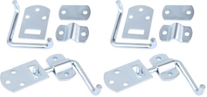 Corner Gate Latch Bracket Set fit Utility Trailer, Wood Security Rack Stake (Pack of 2) - size: 4.4 inches (Pack of 2)