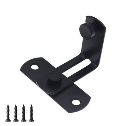 WAYDA Barn Door Lock, 90 Degree Right Stainless Steel Angle Door Latch Buckle for Doors and Windows | Sliding Gate Latches for Doors, Gates, Cabinets, Sheds, Fences Carbon Steel Gate Hardware