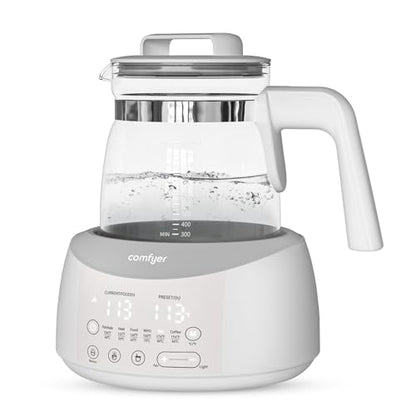 comfyer BK01 Bottle Warmer, Baby Bottle Warmer with Night Light & Faster Cooling Fan, Instantly Water Warmer, Tea Kettle Electric with 6 Temperature Control Presets, Feed Baby More Easier & Healthier