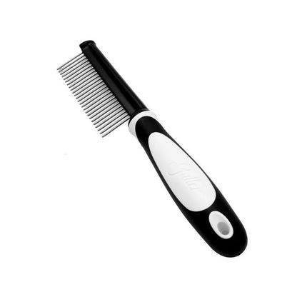 Fuller Brush Single-Sided Pet Comb - 25 Rust-Resistant Stainless Steel Pins - Ergonomic Rubberized Easy Grip Handle - Remove Tangles, Mats & Reduce Loose Hair - Tool for Grooming Dogs & Cats - size: Single-Sided