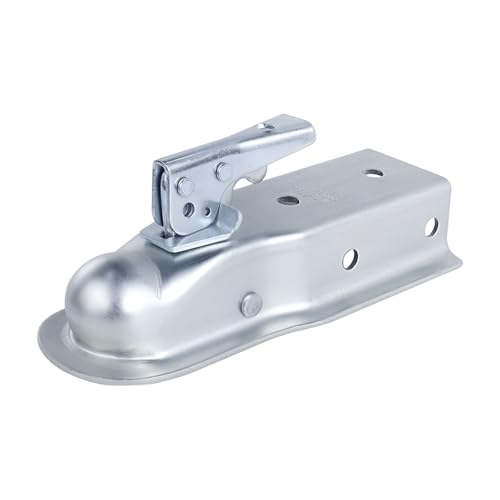 3500lb Straight Trailer Coupler for 2" Ball, 2-1/2" Channel | Fits 2-1/2" channel widths. Heavy-duty zinc finish protects against rust and wear during trailer hauling. - size: 2" Ball 2-1/2" Channel 3,500 lbs