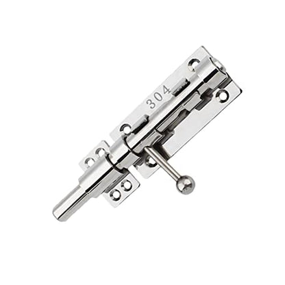 6in Slide Bolt Gate Latch 304 Stainless Steel Barrel Bolt Latch Heavy Duty Door Security Lock Thickened Door Latches Hardware with Mounting Screws for Barn Fence Shed Basement - color: 6in Silver