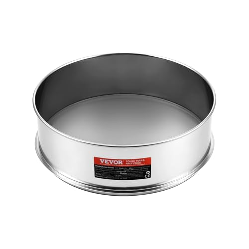 VEVOR Fine Mesh Flour Sieve, 150 Mesh Sifter, 304 Stainless Steel Food-Grade, 12.6" Strainer for Baking, 5 Sizes Mesh Hole for Mungbean, Rice, Pearl Powder - style: 150 Mesh