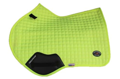Horse Contoured English Quilted Lightweight All-Purpose Saddle Pad 72TS34 - color: Lime Green