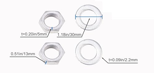 J-Bolt Post Hinge with 5/8" Hinge Pin Galvanized Post Gate Hinge for Chain Link Fence, Washers & Nuts Included (12" (2 Pcs)) - size: 12" (2 Pcs)