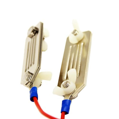 Electric Fence Tape Connector with 2 Pieces Tape Plates Electric Tape for Polytape to Polytape Connection, Fence Connecting Cable Red