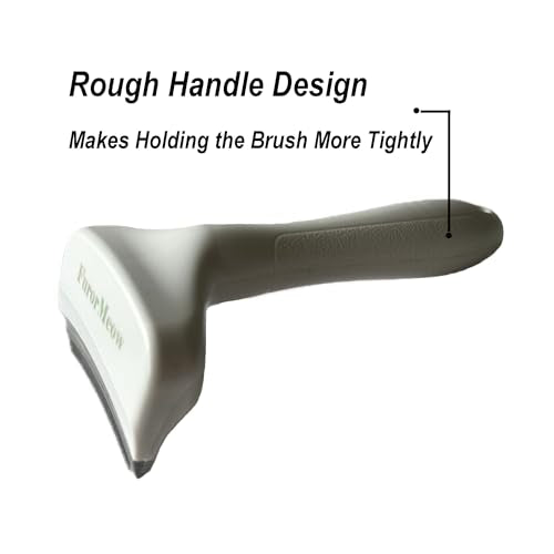 Pet Deshedding Tool with Curve Blade, Cat Grooming Brush, Tight V-shaped Teeth Shedding Comb for Cat and Small Dog (White, Small) - color: White, size: Small