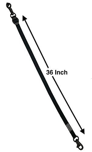 Majestic Ally Pack of 2, Double Thick Trailer Tie for Horse Haulage with Adjustable Buckle, Panic Snap and Bull Snap – 1 Inch by 36 Inch (Turquoise) - color: Turquoise