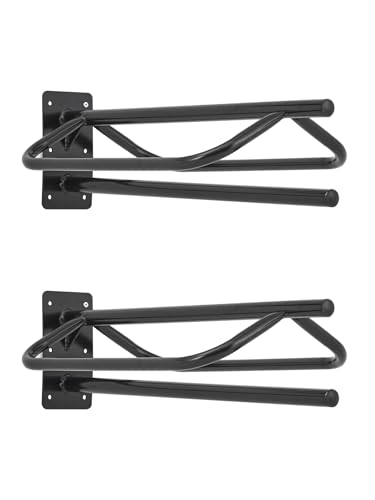 Heavy Duty Wall Mounted Saddle Rack 2 Pack - Double Pad Bar - Collapsible Steel Stand with Storage Shelf - Organizer for English & Western Saddles and Blankets - Portable Stable Tack Holder