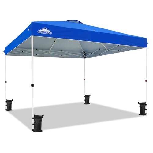 EAGLE PEAK 12x12 Pop Up Canopy Tent Easy Up Canopy Outdoor, Blue - color: Blue, size: 12x12