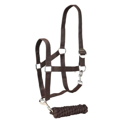 TuffRider Halter and Lead Rope Set with Breakaway Leather - color: Brown, size: Cob