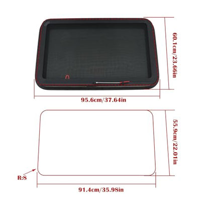 labwork 36W x 22H RV Exit Window with Detachable Screen and Mounting Frame for RV, Cargo, and Horse Trailer, DOT Certified