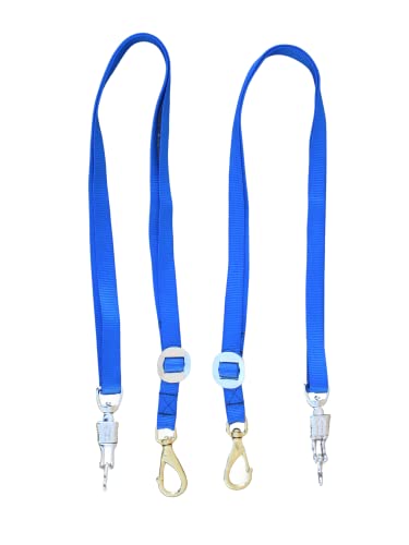 Tack Shack of Ocala Nylon Quick Release Cross Ties, Set of 2, Cross Ties for Barn, Stable Supplies - color: Royal Blue